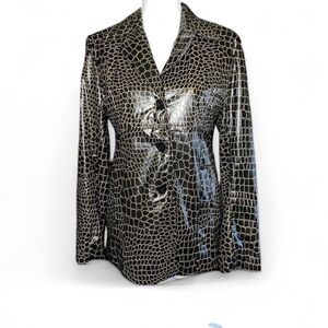 Vintage “Hardrock Hotel” Grunge Blazer Shacket - Faux Croc size MEDIUM.